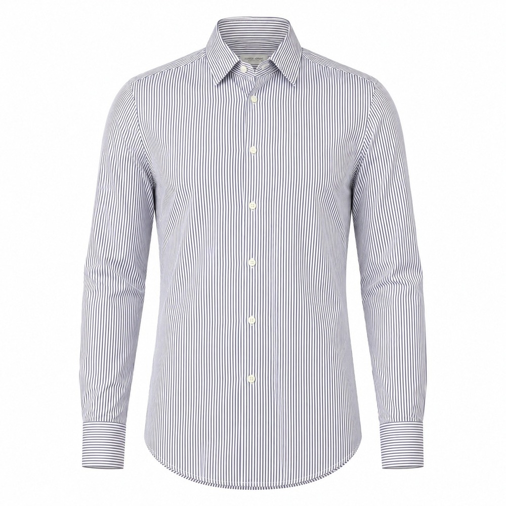 Versace Collection City Mens Purple White Striped Long Sleeve Dress Shirt Medusa